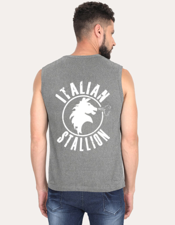 Rocky - Italian Stallion Sleeveless T-shirt (Charcoal Grey)